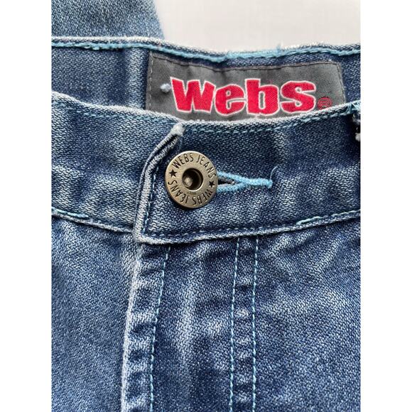 Boys Vintage Webs Wide Leg Baggy Medium Wash Carpenter Jeans Size 10 - Picture 7 of 11
